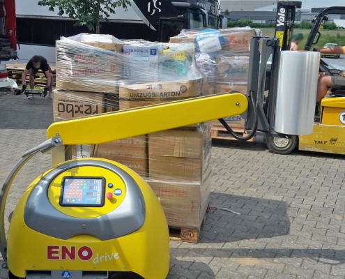 Ein ENOdrive im EInsatz bei Helfern (Hochwasser Hilfe)